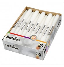 Bolsius Table Candle 245/24mm White 1pc
