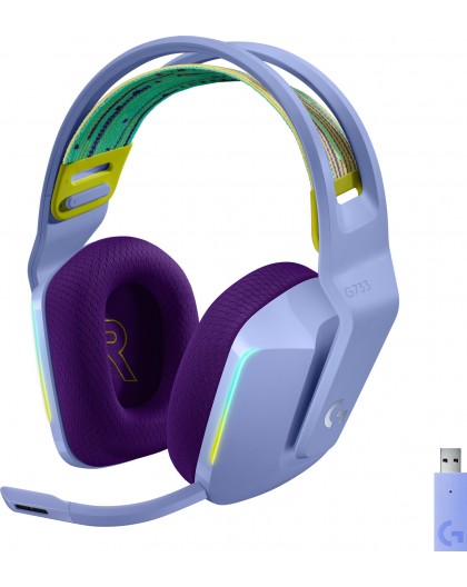 Logitech G733 Lightspeed - Wireless Gaming Headset, Purple