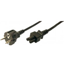 LogiLink Connect | Black CEE7/7 Schuko | C5 Connector