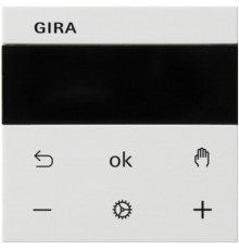 Gira S3000 Room Temperature Controller Display System 55 Pure White Glossy