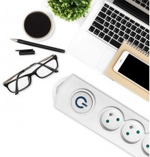 QOLTEC 50293 Surge Protector 8 Sockets 1.5m