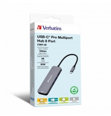 Verbatim CMH-08 USB Type-C 5000 Mbit/s Silver