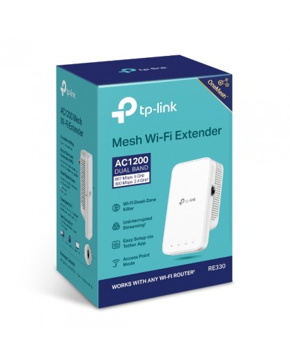 TP-LINK RE330 - Wi-Fi Range Extender - 100Mb LAN