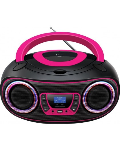 Denver DAB+ Boombox with DAB+/FM Radio, Bluetooth Function, pink