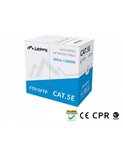 LANBERG CABLE FTP CAT.5E 305M CU WIRE GREY