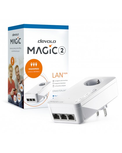 devolo Magic 2 LAN Triple Powerline Starter Kit Powerline up to