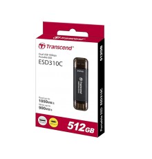 TRANSCEND ESD310C 512GB External SSD USB 10Gbps Type C/A