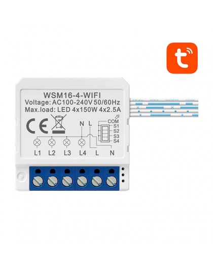 Smart Switch Module WiFi Avatto WSM16-W4 TUYA
