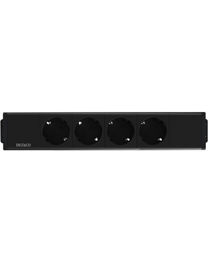 DELTACO power panel, 4 sockets, GST18 connector, chaining