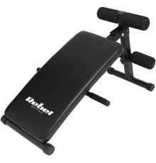Inclined training bench designed for abdominal muscle workouts, REBEL ACTIVE