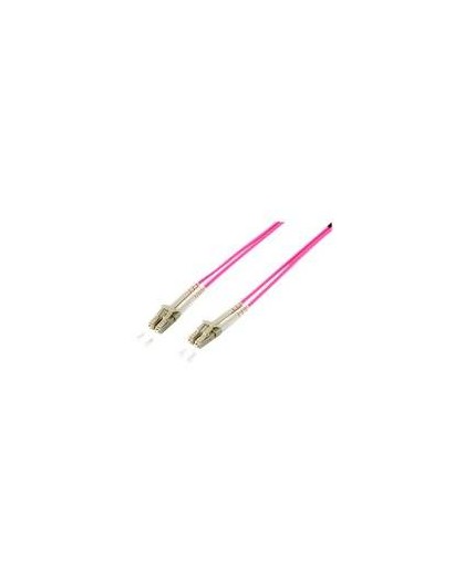 Equip LWL Patch Cable LC-LC 3.00m Multimode Duplex OM4 violet Polyb