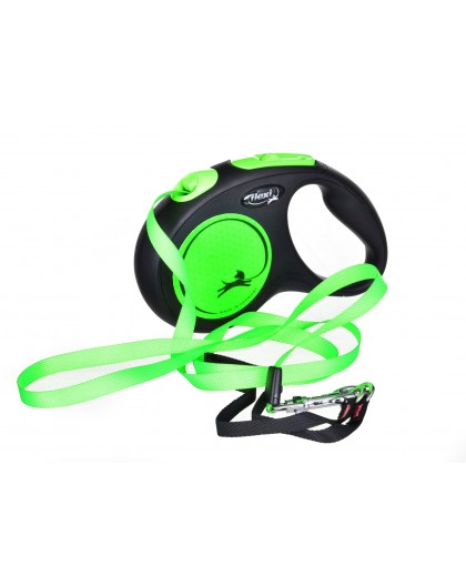 FLEXI New Neon M - retractable leash - 5 m