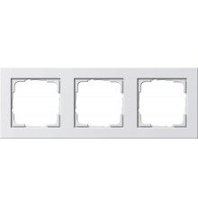 GIRA 021322 Frame 3f pure white matte E2 3-fold E2