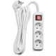 Fuj:tech 3-piece extension cord, 3 m, white