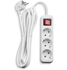 Fuj:tech 3-piece extension cord, 3 m, white