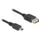 Delock USB 2.0 Cable USB Type Mini-B Plug to EASY USB Type-A Bu