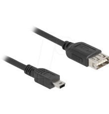 Кабель Delock USB 2.0 Тип Mini-B (разъем) к EASY USB Тип-A (бу)