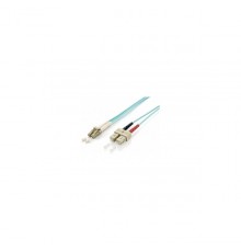 LWL Patchkaabel LC-SC 0.50m Multimode Duplex OM3 turqi Poly