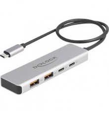 DELOCK USB 10 Gbps USB Type-C Hub with 2 x USB Type-A and 2 x USB