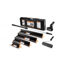 Neo Tools Plastering Trowels, telescopic handle, adapter, plastering roller, packed in a box.