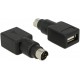 DELOCK Adapter PS/2 Plug USB Type-A Socket