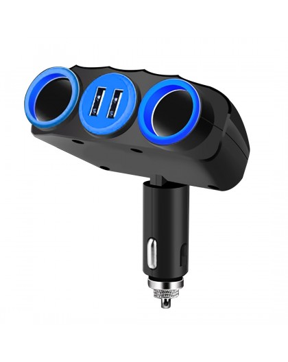 Vakoss TP-3268K 2xUSB Cigarette Lighter Socket Splitter