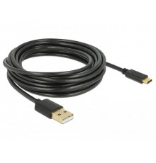 Delock USB 2.0 Type-A Plug to Type-C™ 2.0 Plug Cable 4.0 m Black