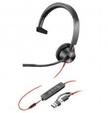 HP Poly Headset Blackwire C3315 Mono USB-C/A & 3.5 mm