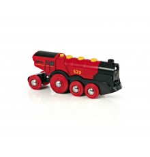 BRIO World 33592 - Powerful Red Battery-Powered Locomotive