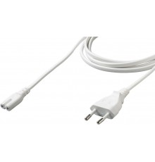 Fuj:tech CEE 7/16 - C7 Power Cable, White, 0.5 m