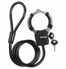 Masterlock MASTER LOCK Cable Lock with Vinyl Coating and 4 Keys (Size: Black)