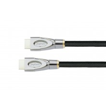 Kabelis PYTHON Python HDMI 2.1, 8K UHD-2, Nylongeflecht, melns, 1,5m