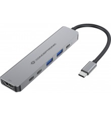 CONCEPTRONIC 6-1 doks USB-C-HDMI, 2xUSB-A, 3xUSB-C, + 25 cm gr.