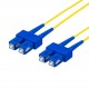 Optical cable DELTACO SC - SC, duplex, single-mode OS2, 1m / FB-51S