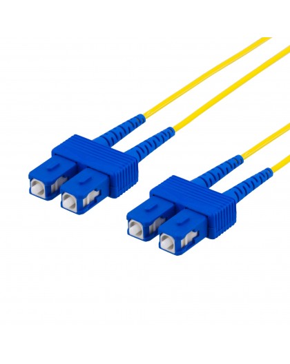 Optical cable DELTACO SC - SC, duplex, single-mode OS2, 1m / FB-51S