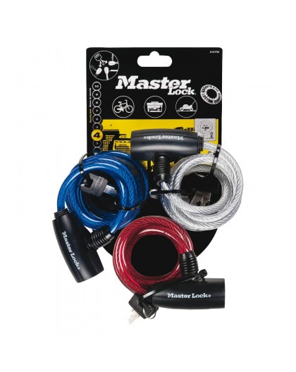 3x1 Master Lock 8mm Cable Lock 8127EURTRI