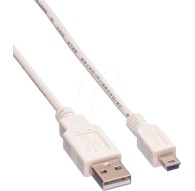 USB2.0 KABEL A-5PINMINI 0 8M
