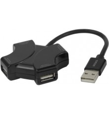 Deltaco USB-A hub, 4x USB-A, 480 Mbps, must.