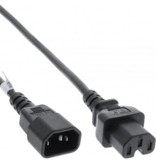InLine C14 - C15 power and extension cable, 2 m