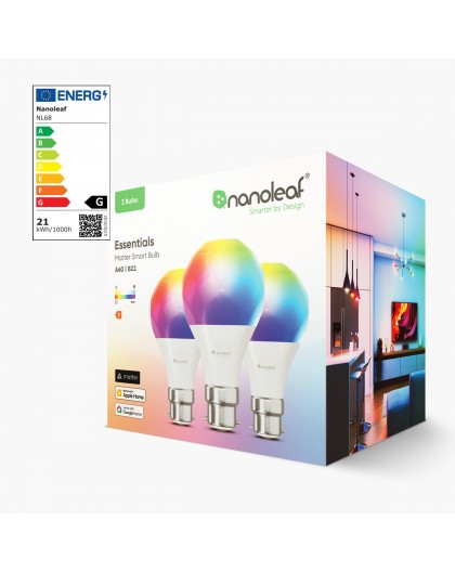 Nanoleaf Essentials Matter Smart Bulb B22 - 3PK