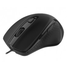 DELTACO OFFICE Wired Mouse, ergonomic, silent, black / MS-801