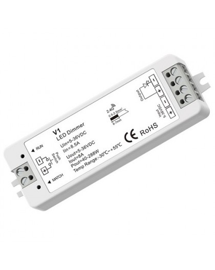 V1 Controller, 5-36V, 1x 8A, Push-Dimm