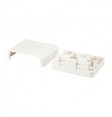 Equip Surface Mount Box 2x Keystone Jack with Cover White