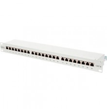 DIGITUS Patchpanel 1HE 24-Port Cat6 geschirmt grau