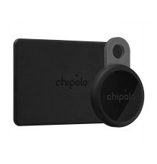 Chipolo LOOP and CARD Bluetooth Trackers, charcoal gray