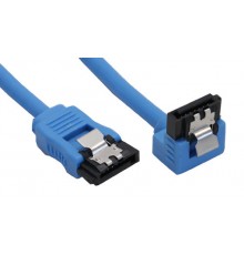 InLine Rounded SATA Cable with L Connector, 0.15m