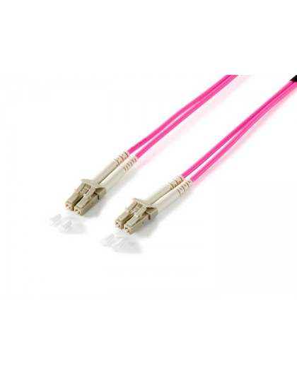 Equip LWL Patch Cable LC-LC 1.00m Multimode Duplex OM4 violet Polyb