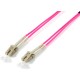 Equip LWL Patch Cable LC-LC 1.00m Multimode Duplex OM4 violet Polyb
