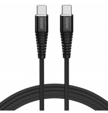 Savio CL-159 USB cable 1 m USB 2.0 USB C - USB C Black