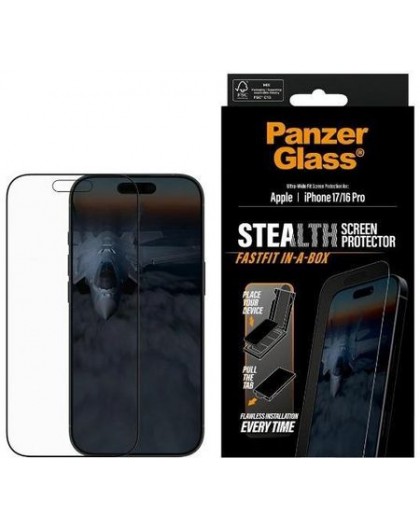 PanzerGlass Stealth Screen Protector with Black Frame iPhone 17 Ai